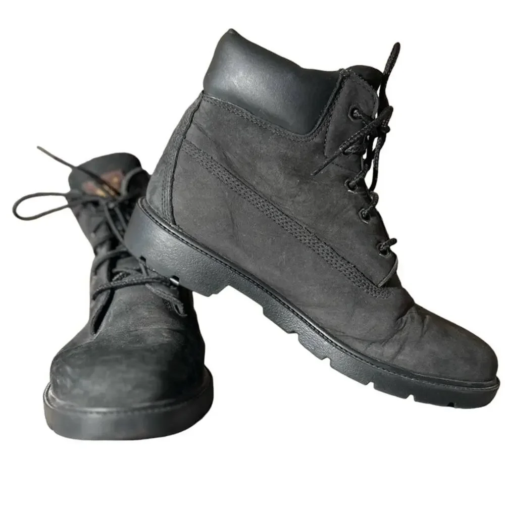 Timberland classic 6 inch waterproof black boots sz men’s 6 boys 6 women’s 7.5